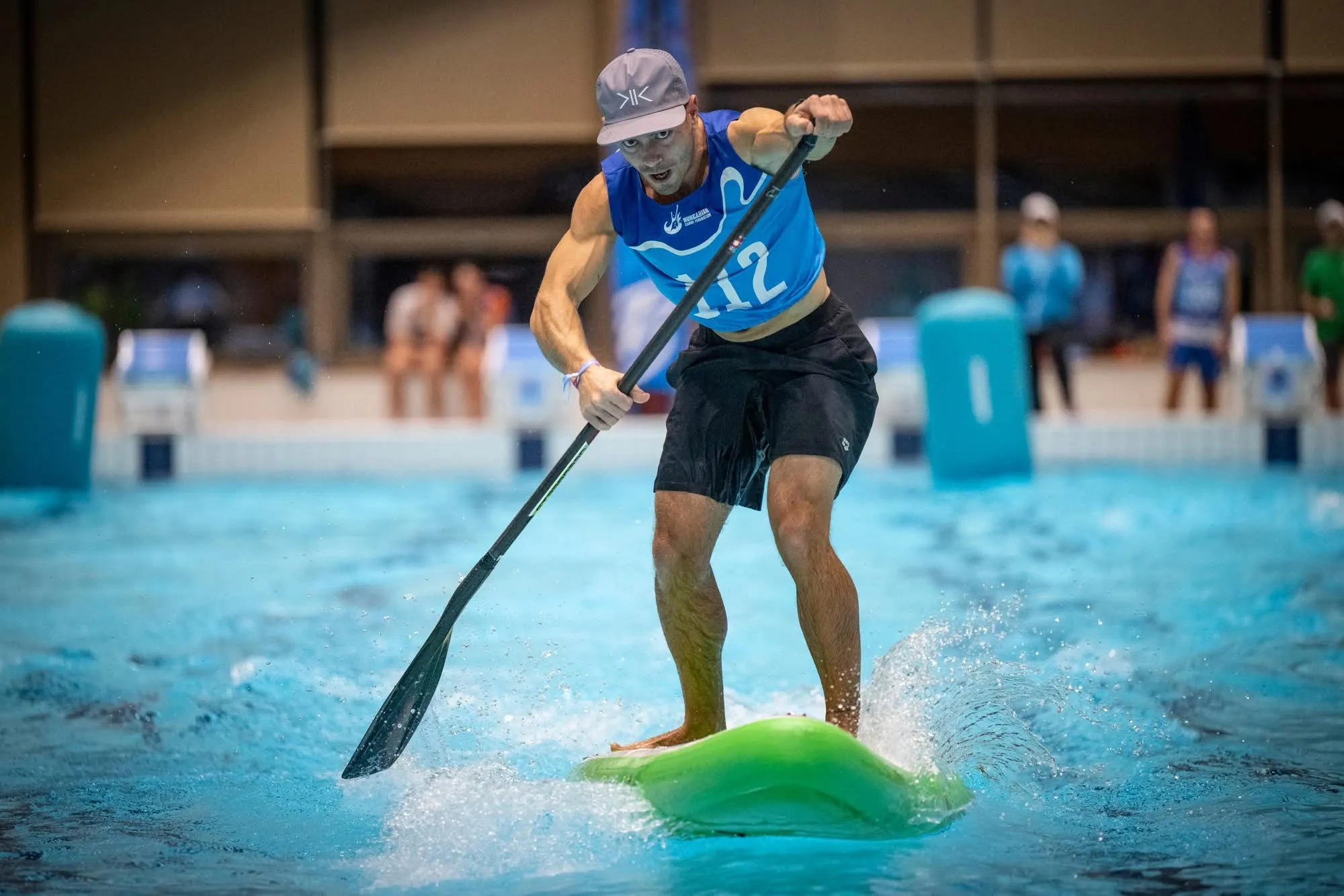 Filippo Mercuriali in azione durante una gara SUP